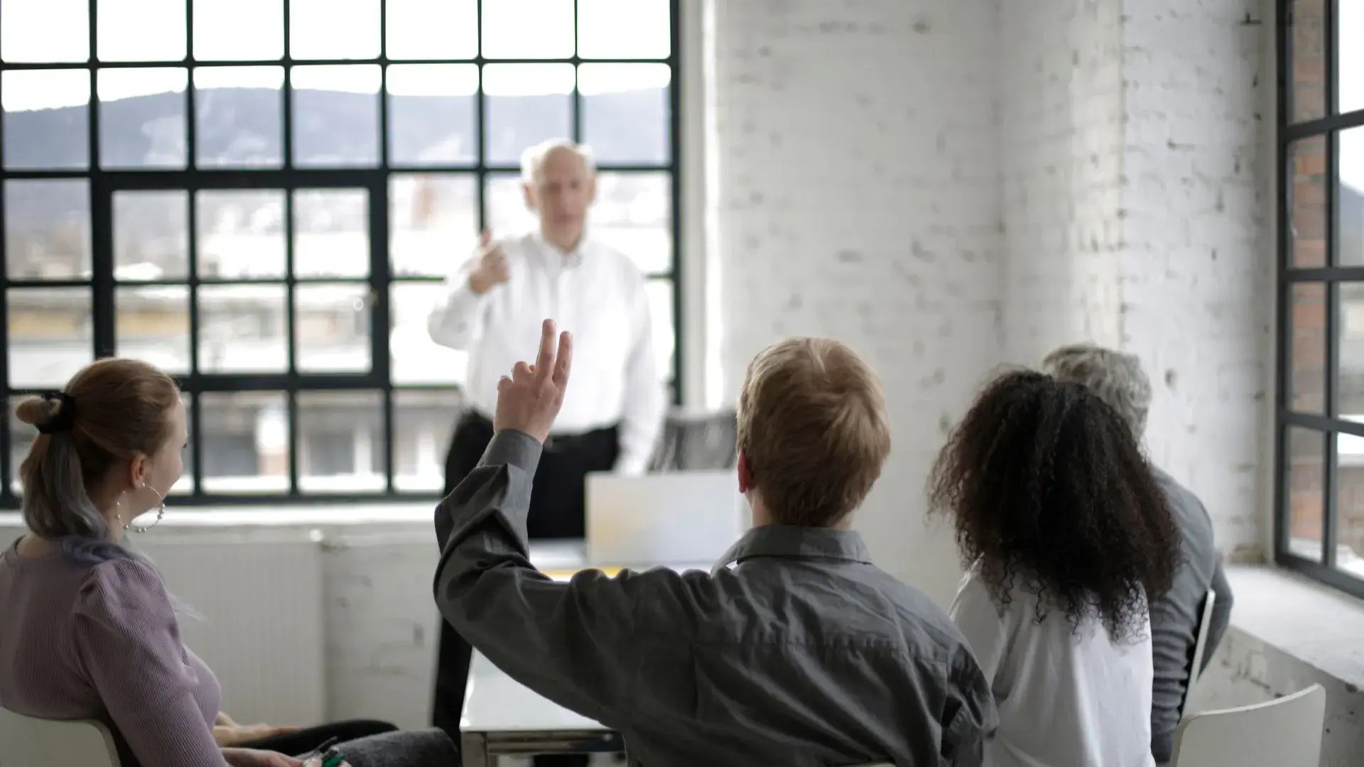 A man conducting a security awareness training